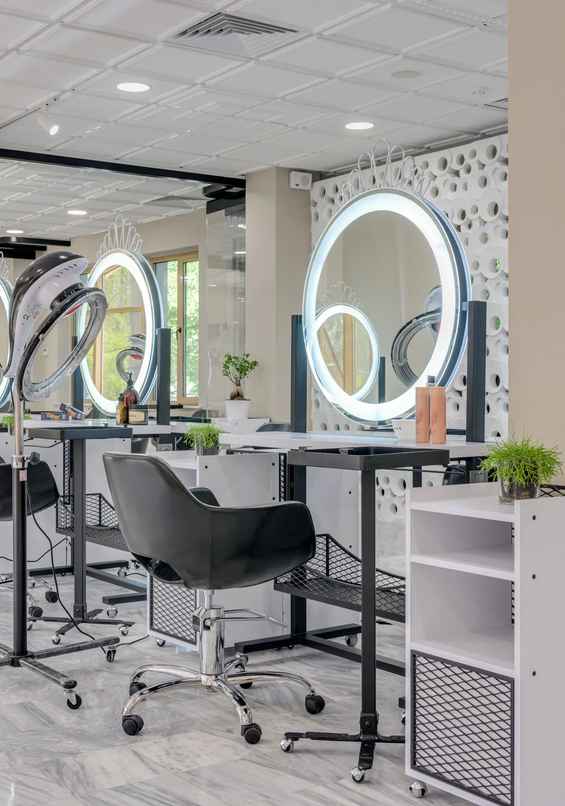 Illustrative salon interior
